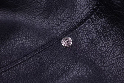 Embroidered Sleeve Varsity Jacket - Black Streetwear Coat 5577