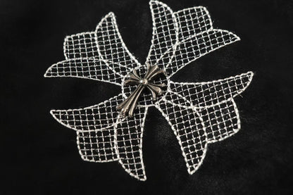 Horseshoe Cross Jacket - Black Street Embroidered Coat 8800