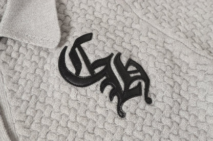 Gothic Cross Knit Cardigan - Black Grey Streetwear Jacket 904