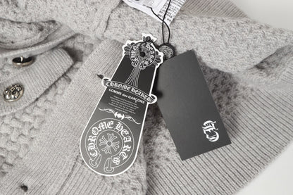 Gothic Cross Knit Cardigan - Black Grey Streetwear Jacket 904